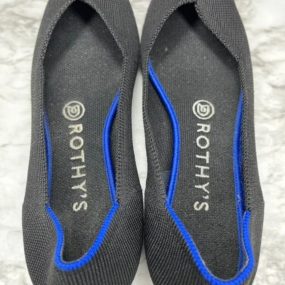 Rothy's The Classic Point Solid Shoe Flat Slip On Office Work Professional Sleek